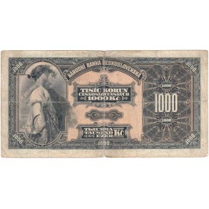 Československo - bankovky Národ. banky Československé, 1000 Koruna 1932, série B, BHK.26, He.26a n