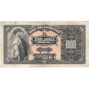 Československo - bankovky Národ. banky Československé, 1000 Koruna 1932, série A, BHK.26, He.26a.s1