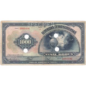 Československo - bankovky Národ. banky Československé, 1000 Koruna 1932, série C, BHK.26, He.26a.s4