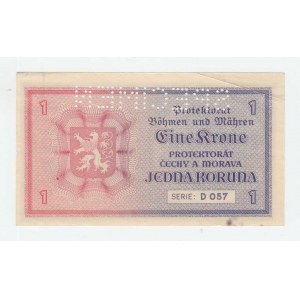 Protektorát Čechy a Morava, 1939 - 1945, 1 Koruna (1940) - série D057, BHK.30, He.32a.s1,