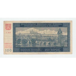 Protektorát Čechy a Morava, 1939 - 1945, 100 Koruna 1940 - 2.vyd., série 08B, BHK.33a, He.35a,