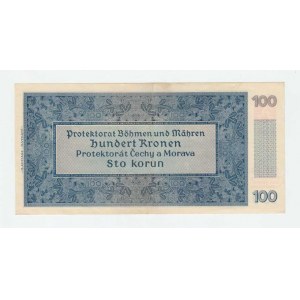 Protektorát Čechy a Morava, 1939 - 1945, 100 Koruna 1940 - 2.vyd., sér. 12G, BHK.33a, He.35b1,