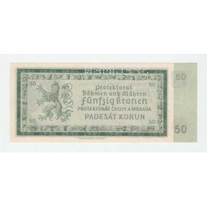 Protektorát Čechy a Morava, 1939 - 1945, 50 Koruna 1940 - série A09, BHK.34, He.36a.s1,