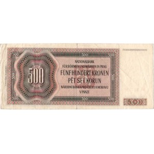 Protektorát Čechy a Morava, 1939 - 1945, 500 Koruna 1942 - 2.vyd.- série Ga, BHK.36, He.38a,