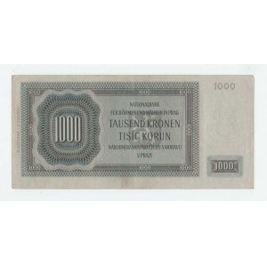 Protektorát Čechy a Morava, 1939 - 1945, 1000 Koruna 1942 - 2.vyd.- série Ja, BHK.39a, He.41a,