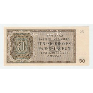 Protektorát Čechy a Morava, 1939 - 1945, 50 Koruna 1944 - série 01A, BHK.42, He.45a.s1,