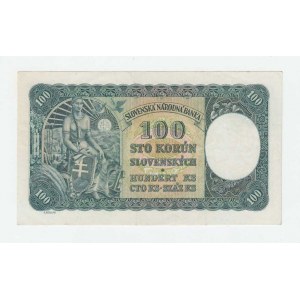 Slovenská republika, 1939 - 1945, 100 Koruna 1940, 1.vyd., sér. B14, BHK.48b He.51a2,