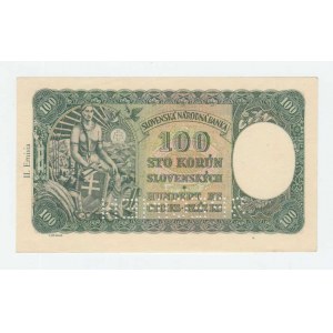 Slovenská republika, 1939 - 1945, 100 Koruna 1940, 2.vydání, série C6, BHK.49aA,