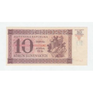 Slovenská republika, 1939 - 1945, 10 Koruna 1943, série Äm34, BHK.54b, He.58a2.s1,