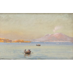 Eugeniusz Wrzeszcz (1851 - 1916), Widok na Wezuwiusz z Zatoki Neapolitańskiej