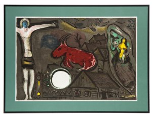 Marc Chagall (1887 Łoźno k. Witebska-1985 Saint-Paul de Vence), Mistyczne ukrzyżowanie z albumu 