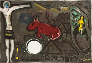 Marc Chagall (1887 Łoźno k. Witebska-1985 Saint-Paul de Vence), Mistyczne ukrzyżowanie z albumu 