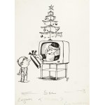 Jerzy Flisak (1930 Warszawa - 2008 tamże), Bez słów, ilustracja do Expressu