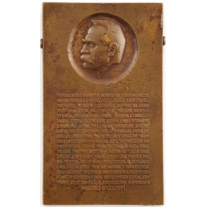 PLAKIETA, JÓZEF PIŁSUDSKI, Polska, Warszawa, Mennica Państwowa, 1931