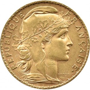 Francja, Republika, Kogut, 20 franków 1902, Paryż