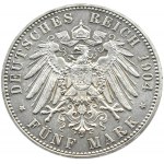 Niemcy, Meklemburgia-Schwerin, 5 marek 1904 A, Berlin, Złote Gody
