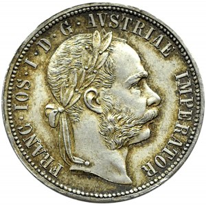 Austro-Węgry, Franciszek Józef I, 1 floren 1878, Wiedeń