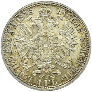 Austro-Węgry, Franciszek Józef I, 1 floren 1878, Wiedeń
