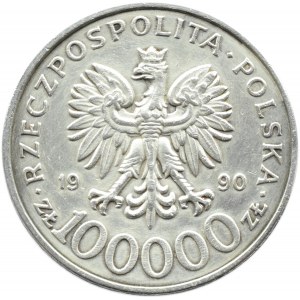 Polska, III RP, Solidarność (C), 100000 złotych 1990, typ C, Warszawa