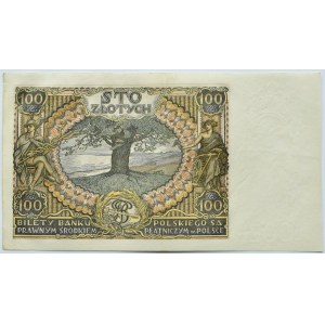 Polska, II RP, 100 złotych 1934, seria B H., Warszawa, dodatkowy znak wodny na marginesie I I