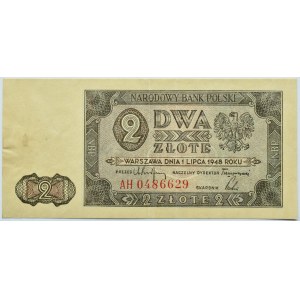 Polska, RP, 2 złote 1948, seria AH, Warszawa