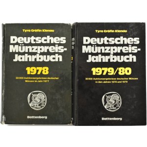 Deutsches Münzpreis Jahrbuch, Battenberg, 1976-1983, 6 sztuk, kolejnych roczników