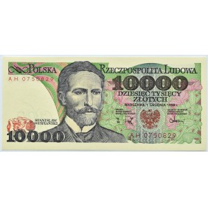 Polska, PRL, St. Wyspiański, 10000 złotych 1988, seria AH, Warszawa, UNC