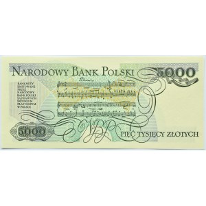 Polska, PRL, F. Chopin, 5000 złotych 1988, seria CS, Warszawa, UNC