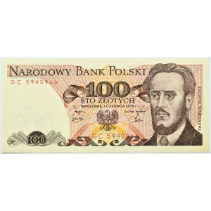 Polska, PRL, L. Waryński, 100 złotych 1979, seria GC, Warszawa, UNC