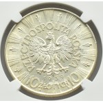 Polska, II RP, Józef Piłsudski, 10 złotych 1939, Warszawa, NGC MS63, piękny