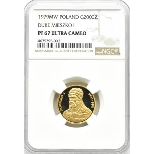 Polska, PRL, Mieszko I, 2000 złotych 1979, NGC PF67 Ultra Cameo