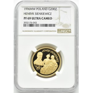 Polska, III RP, H. Sienkiewicz, 100 złotych 1996, Warszawa, NGC PF69 Ultra Cameo