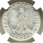 Polska, II RP, Żaglówka, 2 złote 1936, Warszawa, NGC MS63