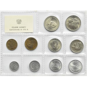 Polska, PRL, polskie monety, 10 groszy-20 złotych 1975-1976, Warszawa, UNC