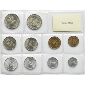 Polska, PRL, polskie monety, 10 groszy-20 złotych 1975-1976, Warszawa, UNC