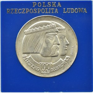 Polska, PRL, Mieszko i Dąbrówka - głowy, 100 złotych 1966, próba, UNC