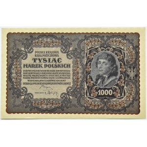 Polska, II RP, 1000 marek 1919, III SERJA AX, typ 8, piękne!, UNC