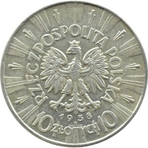 Polska, II RP, Józef Piłsudski, 10 złotych 1938, Warszawa