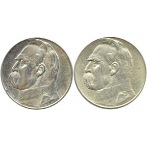 Polska, II RP, Józef Piłsudski, lot 5 złotych 1935-36, Warszawa