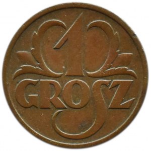 Polska, II RP, 1 grosz 1938, Warszawa