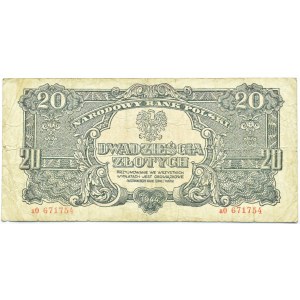 Polska Ludowa, seria lubelska, 20 złotych 1944, seria aO, ….-owe