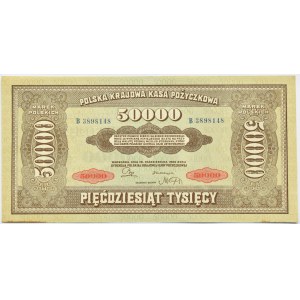 Polska, II RP, 50 000 marek 1922, seria B, piękne!, UNC/UNC-
