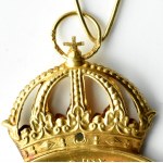 Szwecja, Gustaw VI Adolf, medal Królewskiego Stowarzyszenia Patriotycznego, złoto pr. 750
