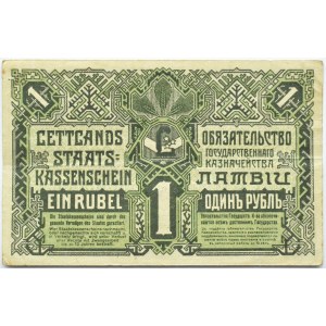 Łotwa, 1 rubel 1919, seria C, RZADKIE