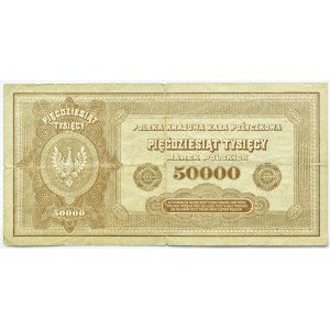 Polska, II RP, 50 000 marek 1922, seria Y, Warszawa