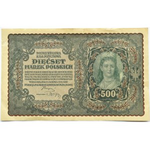 Polska, II RP, 500 marek 1919, I seria BF