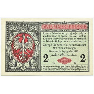 Polska, II RP, 2 marki 1916 Generał, Warszawa, seria B