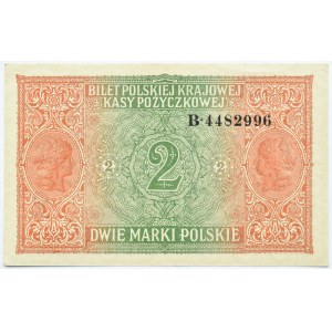 Polska, II RP, 2 marki 1916 Generał, Warszawa, seria B