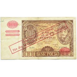Polska, Generalna Gubernia, 100 złotych 1934, seria BC, fałszywy nadruk