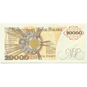 Polska, PRL, M. Skłodowska, 20000 złotych 1989, seria AN, Warszawa, UNC